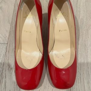 Christian Louboutin Cadrilla 70 MM in Red Patent